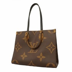 Louis Vuitton Tote Bag Monogram Reverse Giant On the Go MM M45321 Brown Women's