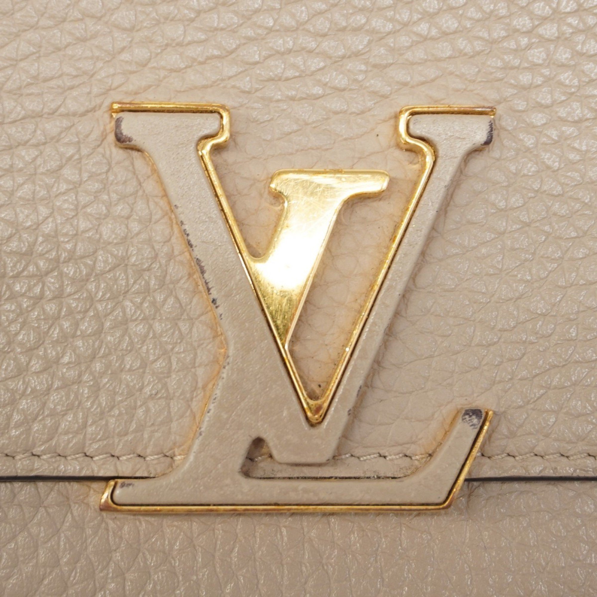 Louis Vuitton Long Wallet Taurillon Portefeuille Capucines M61249 Galle Ladies