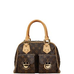 Louis Vuitton Monogram Manhattan PM Handbag M40026 Brown PVC Leather Women's LOUIS VUITTON