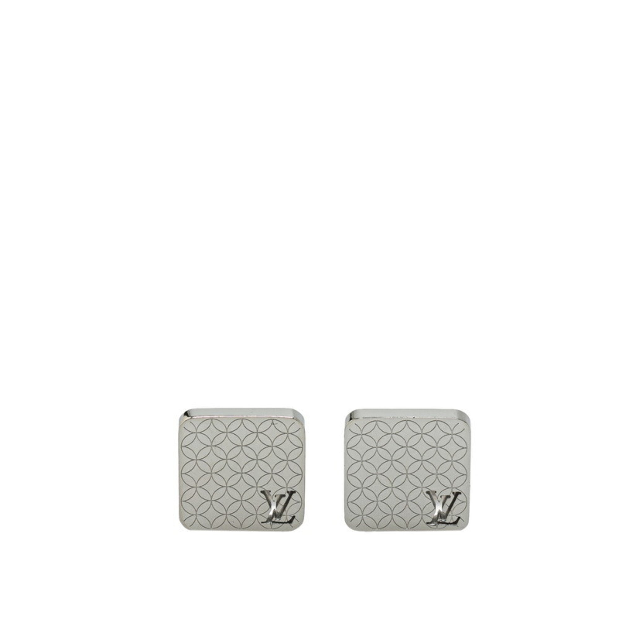 Louis Vuitton Champs Elysees Button de Manchette Cufflinks M65043 Silver Metal Men's LOUIS VUITTON