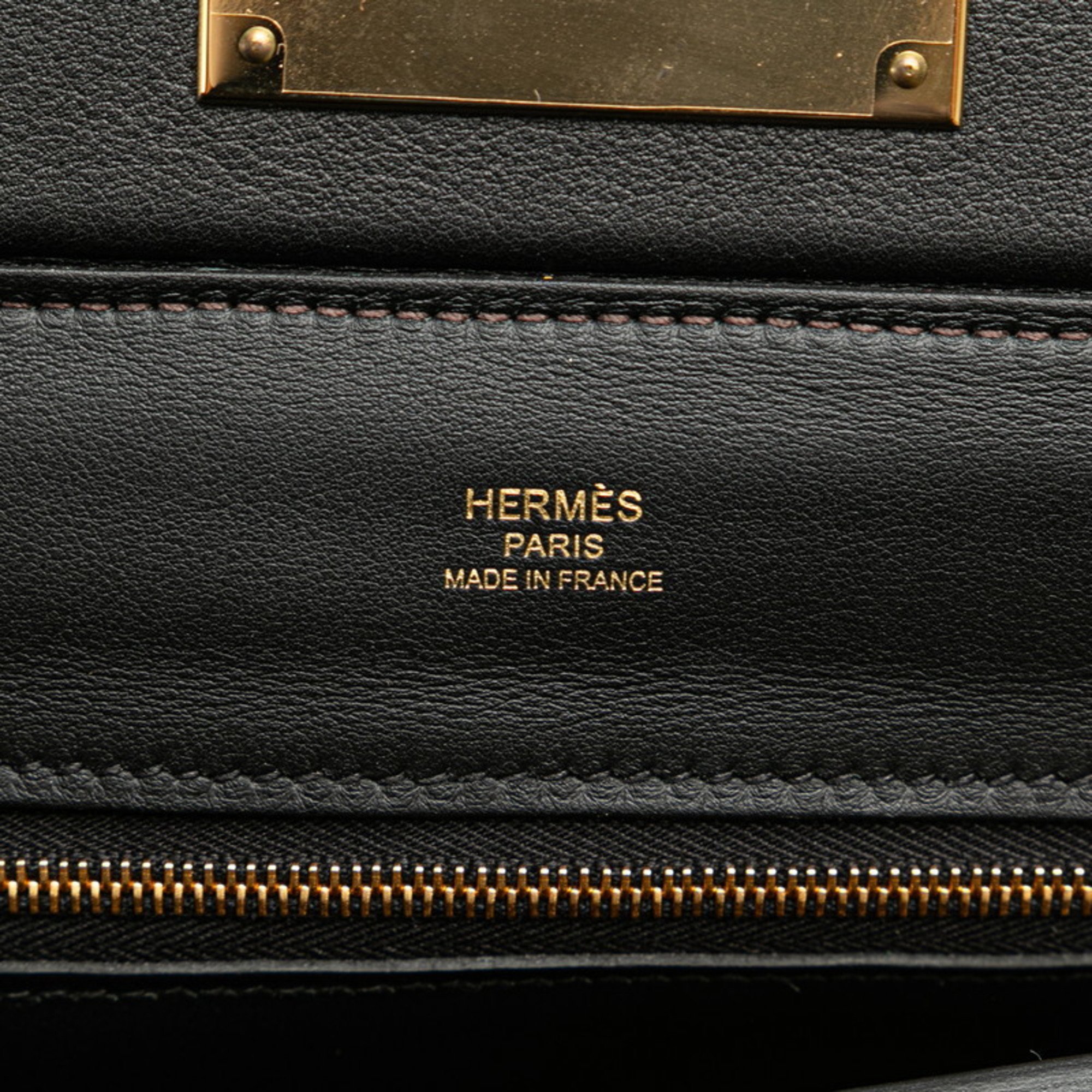 Hermes Sac Van Quatre Handbag Shoulder Bag Brown Black Evercolor Women's HERMES