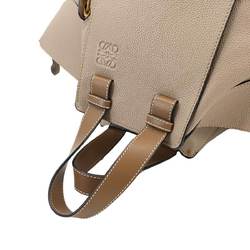 LOEWE Hammock Medium 2way Hand Shoulder Bag Leather Beige Brown Gold Hardware