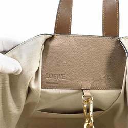 LOEWE Hammock Medium 2way Hand Shoulder Bag Leather Beige Brown Gold Hardware