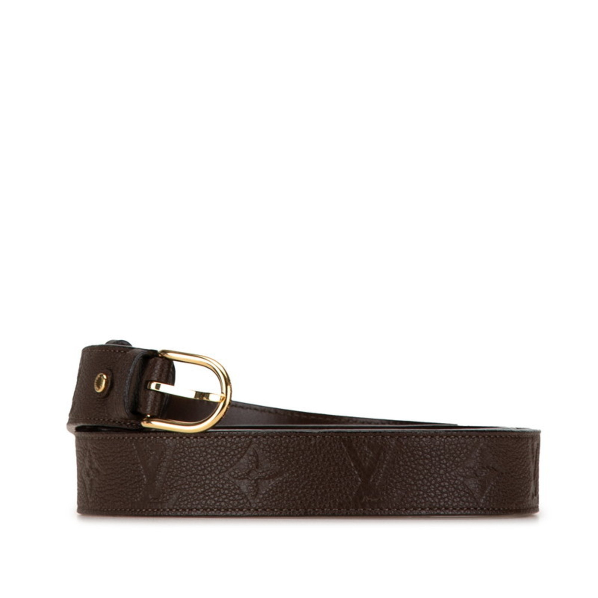 Louis Vuitton Monogram Empreinte Santur 90 Belt 36/90 M9747 Brown Leather Women's LOUIS VUITTON