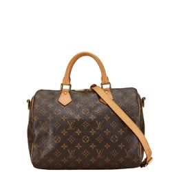 Louis Vuitton Monogram Speedy Bandouliere 30 Handbag Shoulder Bag M41112 Brown PVC Leather Women's LOUIS VUITTON