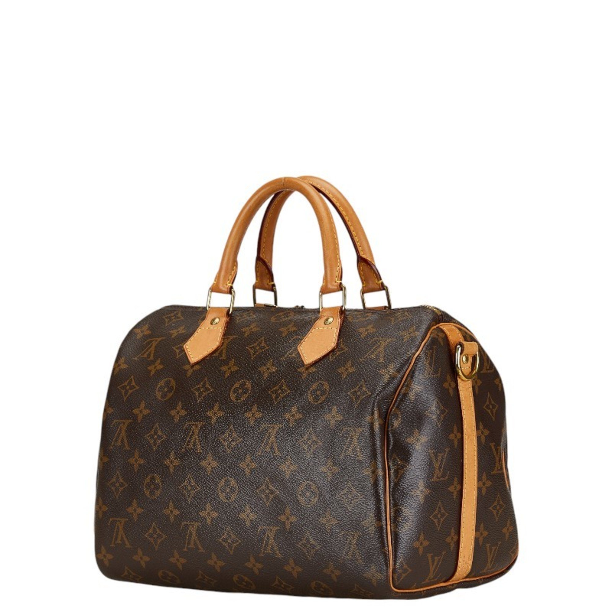 Louis Vuitton Monogram Speedy Bandouliere 30 Handbag Shoulder Bag M41112 Brown PVC Leather Women's LOUIS VUITTON