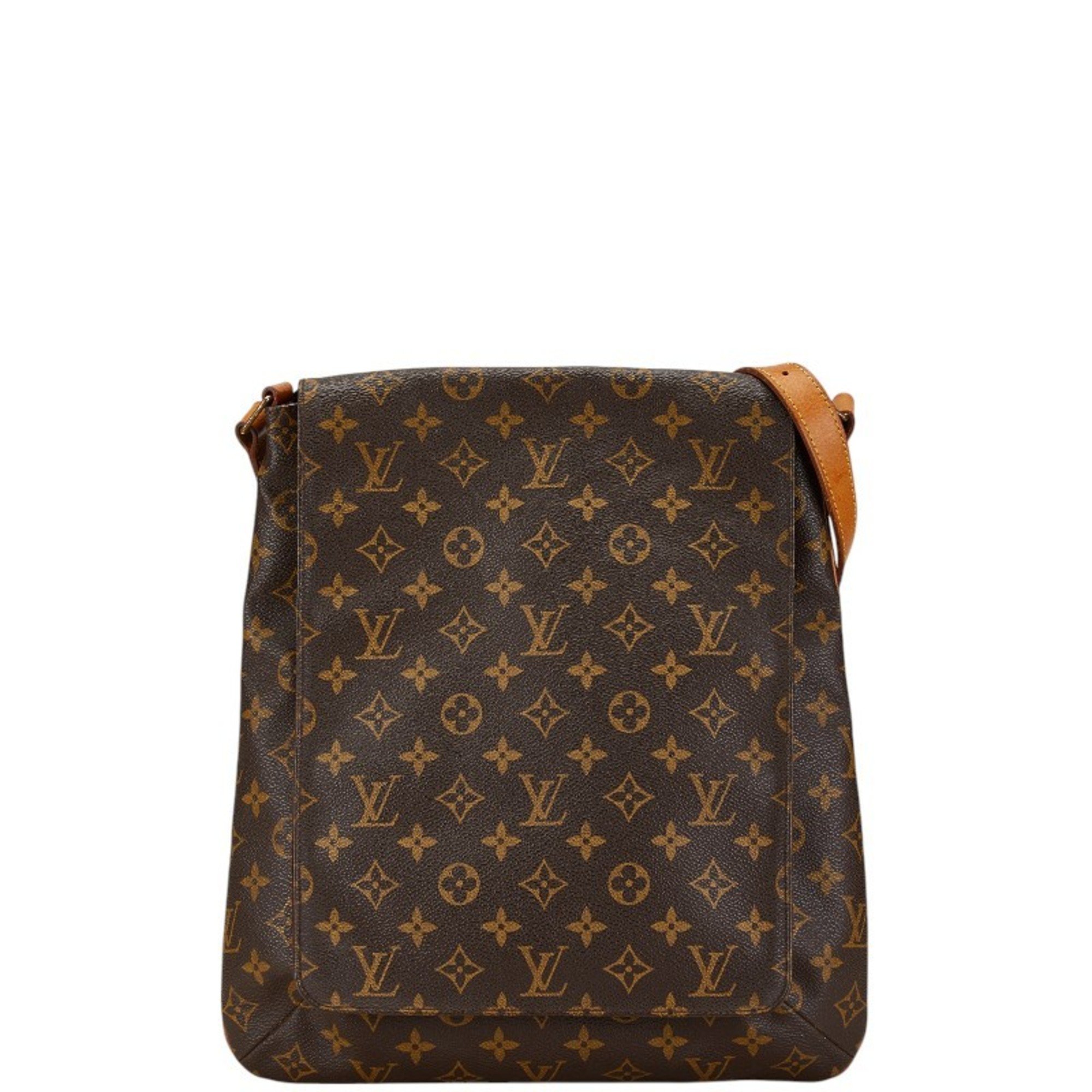 Louis Vuitton Monogram Musette Shoulder Bag M51256 Brown PVC Leather Women's LOUIS VUITTON