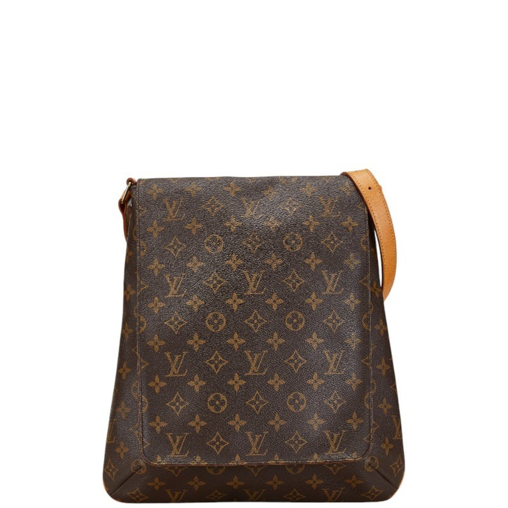 Louis Vuitton Monogram Musette Shoulder Bag M51256 Brown PVC Leather Women's LOUIS VUITTON