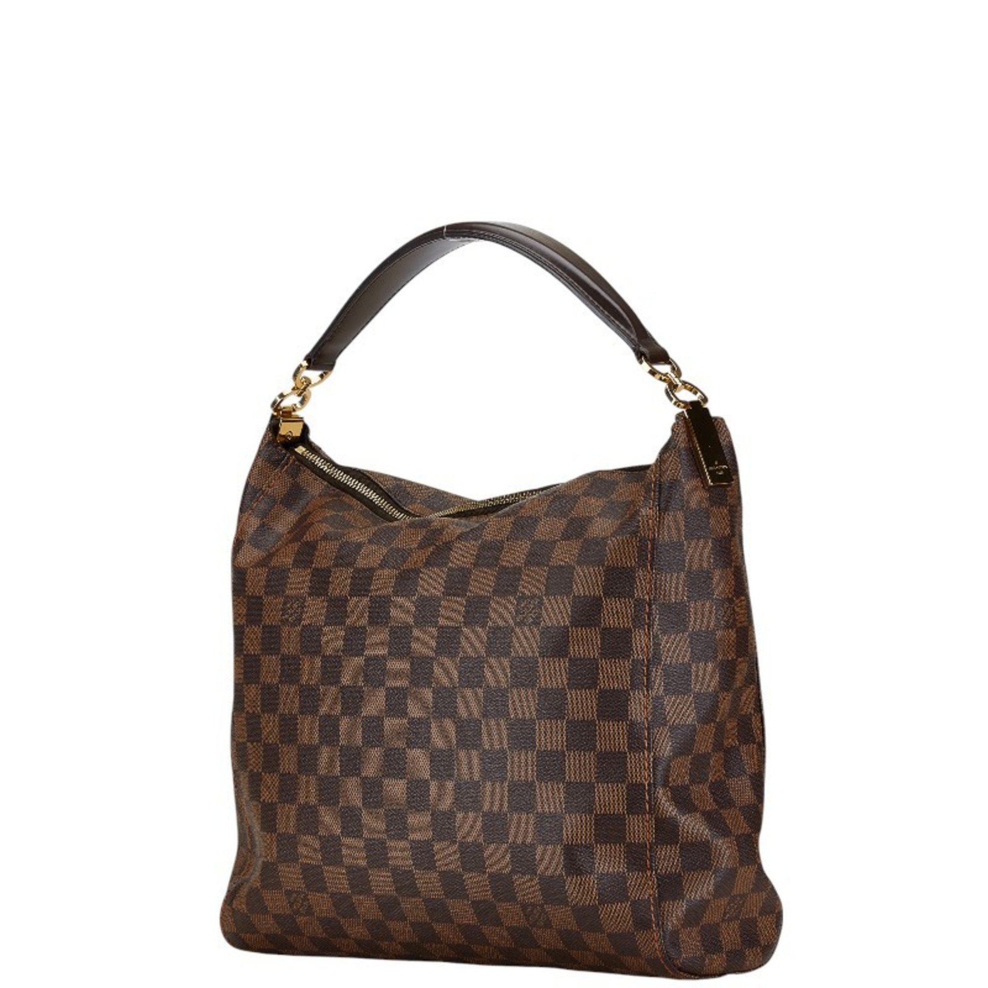 Louis Vuitton Damier Portobello PM Handbag N41184 Brown PVC Leather Women's LOUIS VUITTON