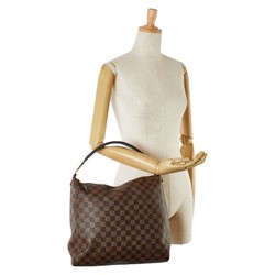 Louis Vuitton Damier Portobello PM Handbag N41184 Brown PVC Leather Women's LOUIS VUITTON