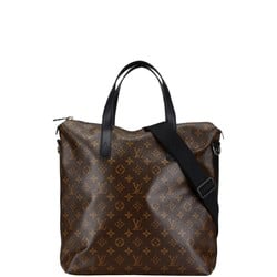 Louis Vuitton Monogram Macassar Kitan Tote Bag Shoulder M40388 Brown Black PVC Leather Men's LOUIS VUITTON