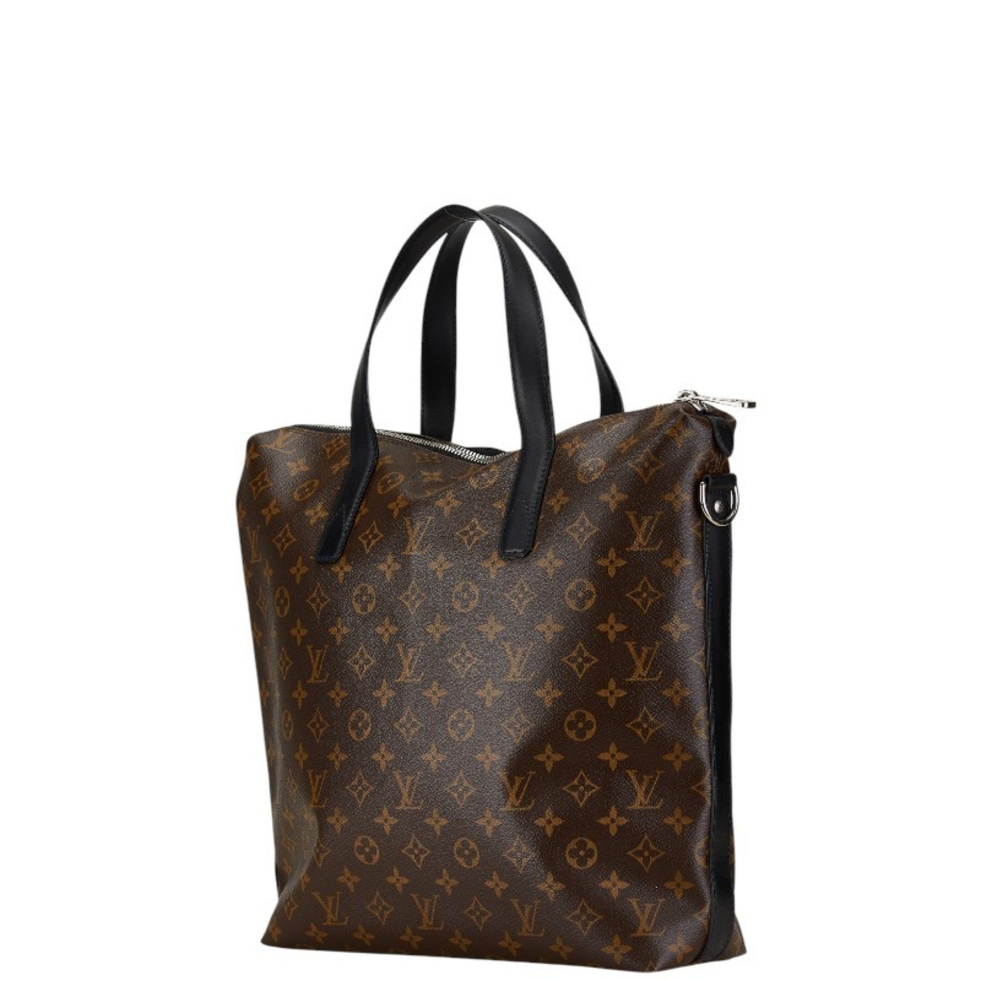 Louis Vuitton Monogram Macassar Kitan Tote Bag Shoulder M40388 Brown Black PVC Leather Men's LOUIS VUITTON