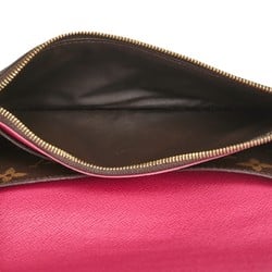 Louis Vuitton Monogram Portefeuille Emily Long Wallet M64202 Brown Rose Ballerine Pink PVC Women's LOUIS VUITTON