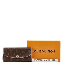 Louis Vuitton Monogram Portefeuille Emily Long Wallet M64202 Brown Rose Ballerine Pink PVC Women's LOUIS VUITTON