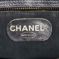 Chanel Coco Mark Chain Shoulder Bag Black Caviar Skin Women's CHANEL