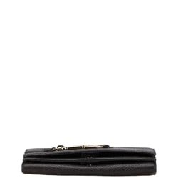 Gucci Horsebit Long Wallet 154257 Black Leather Women's GUCCI