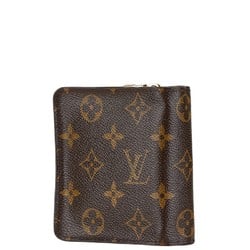 Louis Vuitton Monogram Compact Zip Bi-fold Wallet M61667 Brown PVC Leather Women's LOUIS VUITTON