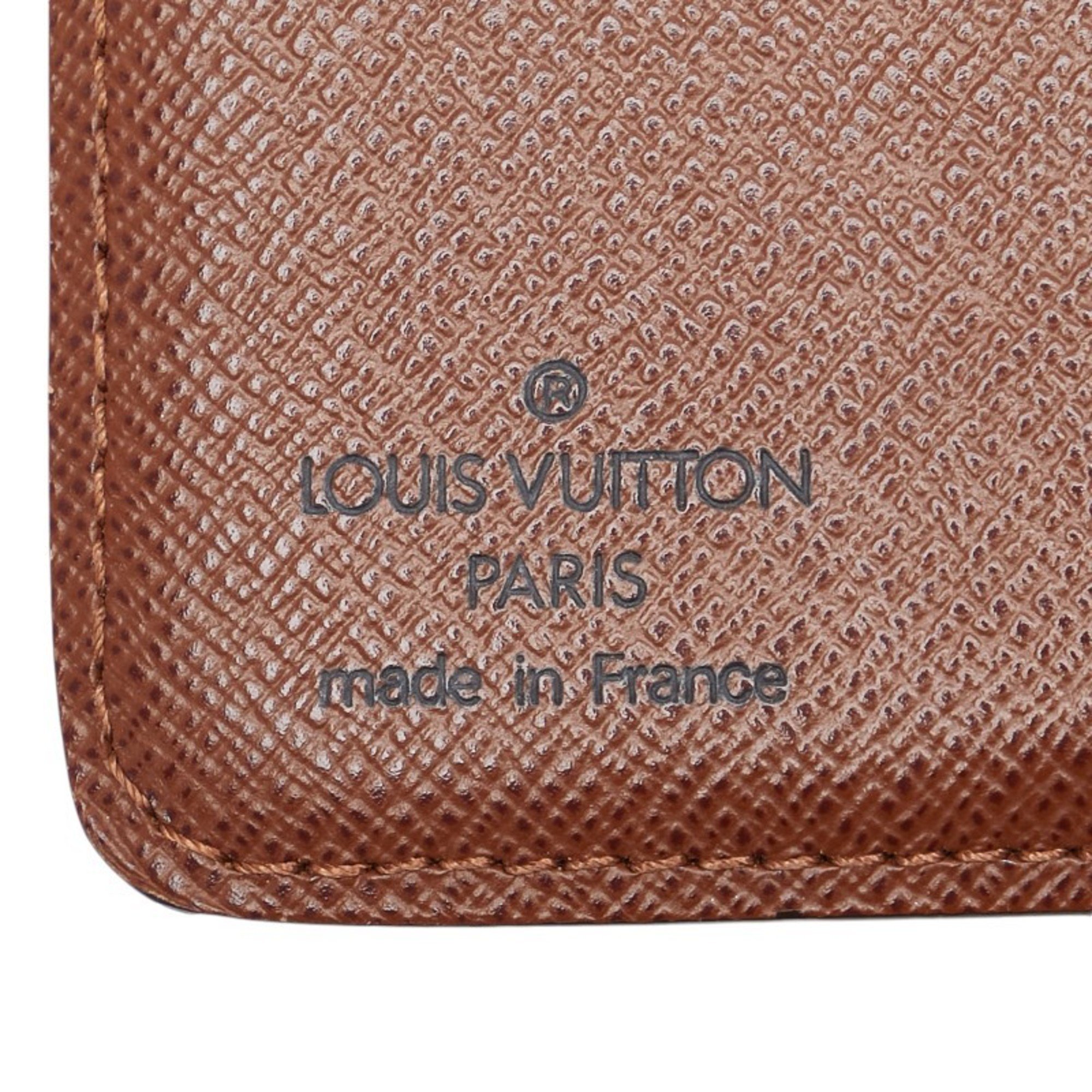 Louis Vuitton Monogram Compact Zip Bi-fold Wallet M61667 Brown PVC Leather Women's LOUIS VUITTON