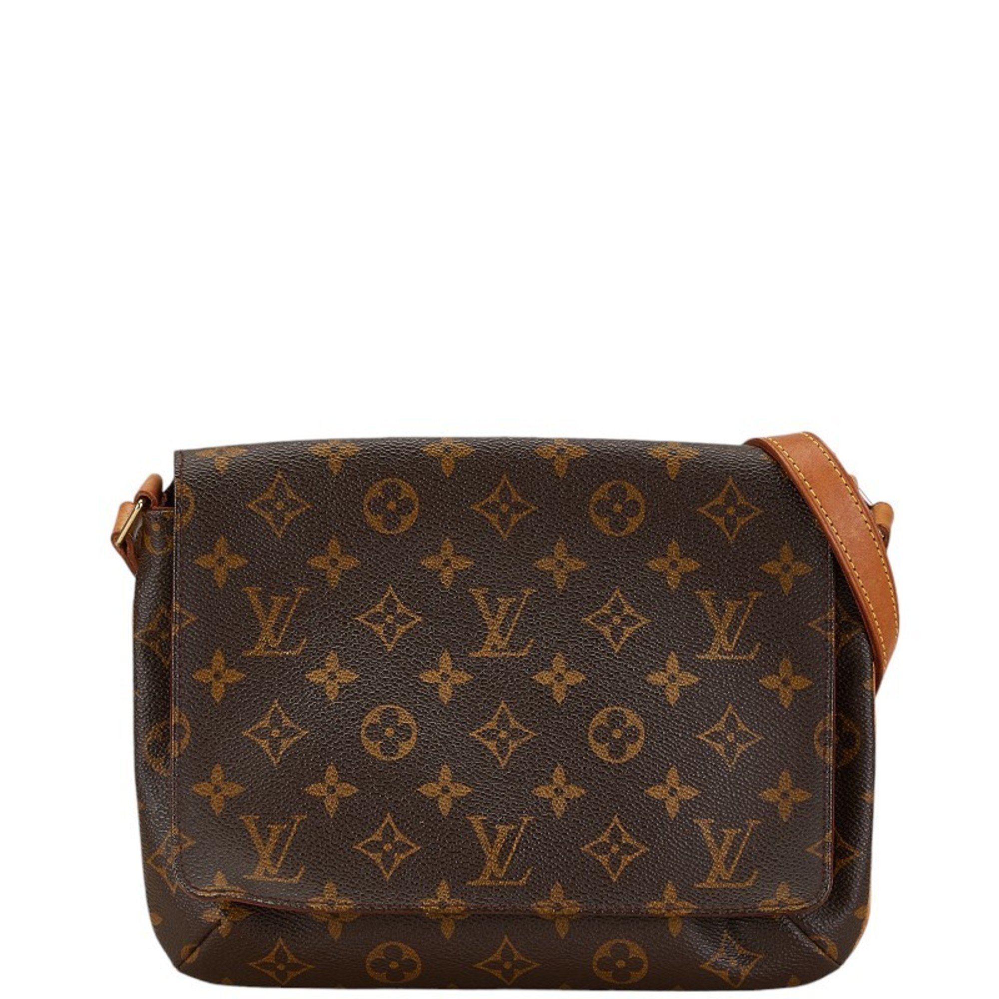 Louis Vuitton Monogram Musette Tango Short Shoulder Bag Handbag M51257 Brown PVC Leather Women's LOUIS VUITTON