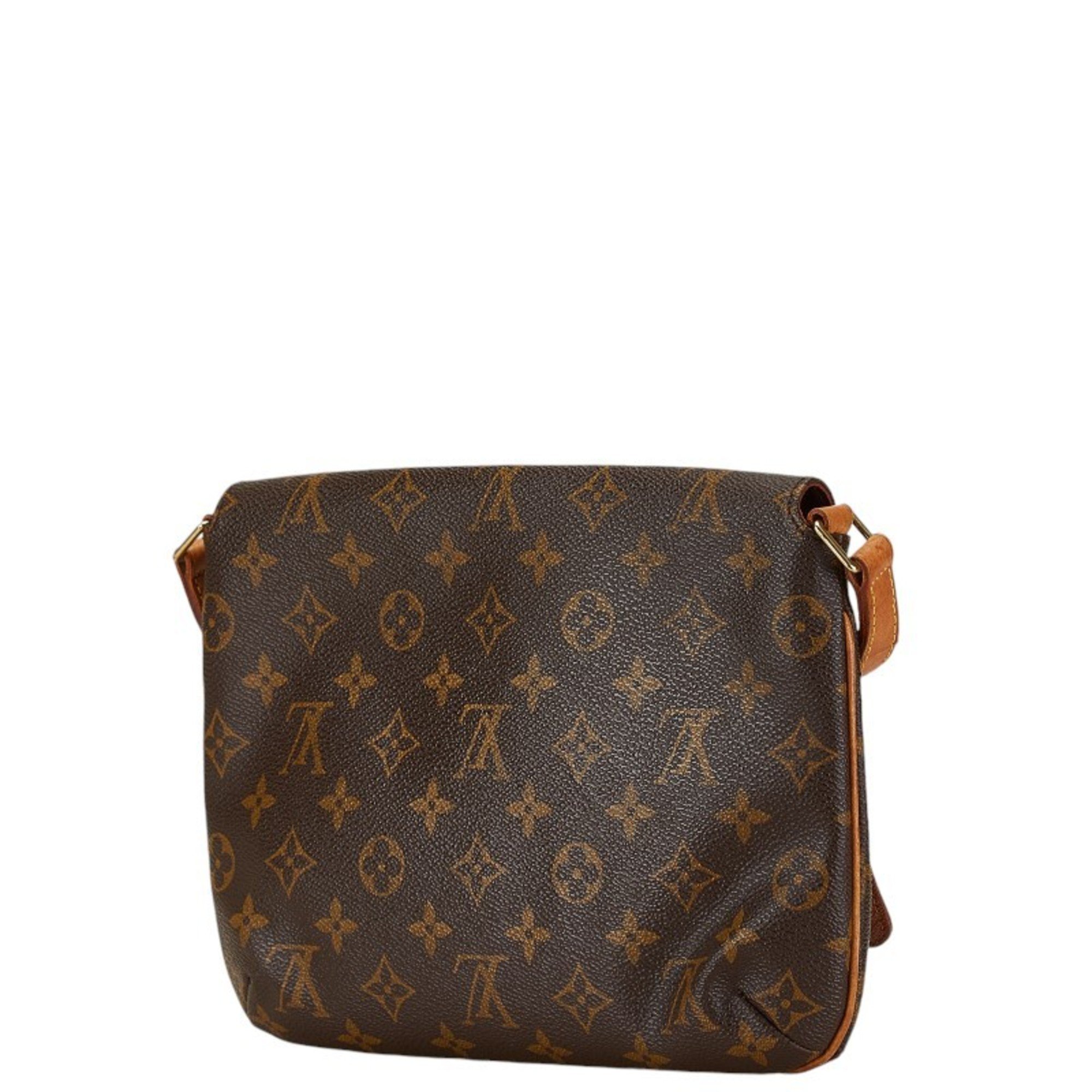 Louis Vuitton Monogram Musette Tango Short Shoulder Bag Handbag M51257 Brown PVC Leather Women's LOUIS VUITTON