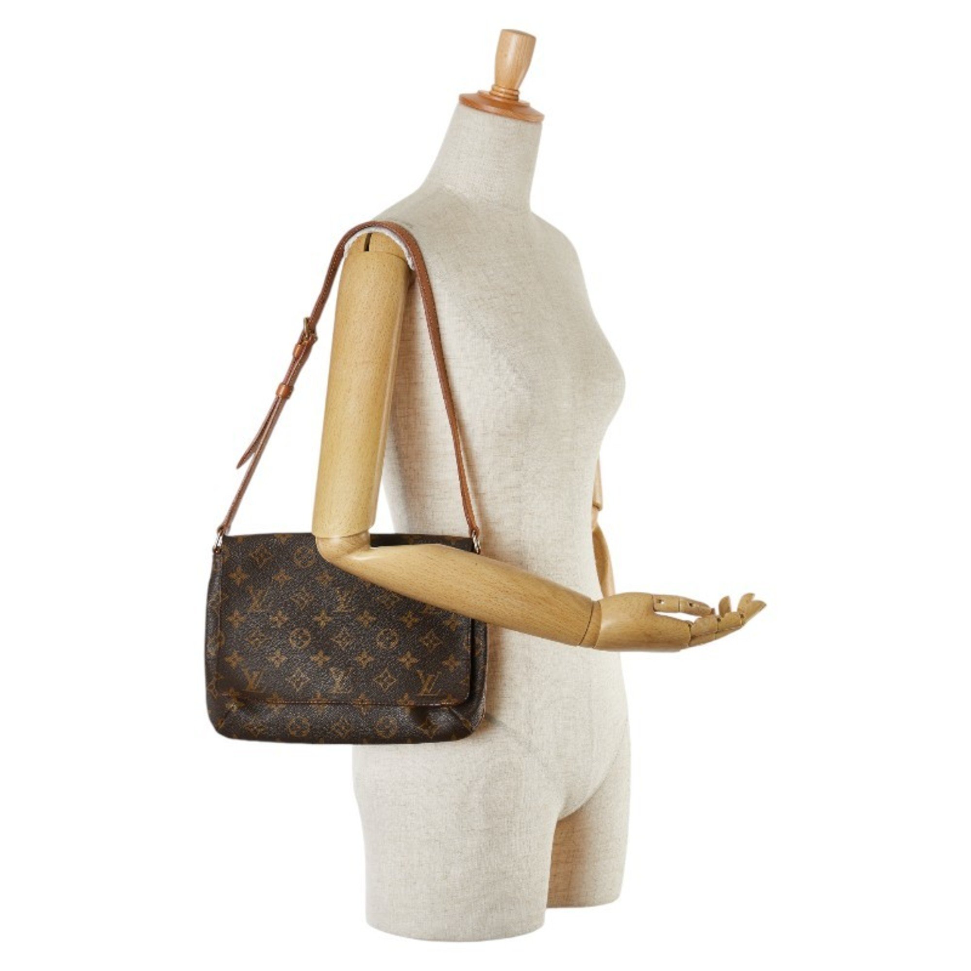 Louis Vuitton Monogram Musette Tango Short Shoulder Bag Handbag M51257 Brown PVC Leather Women's LOUIS VUITTON