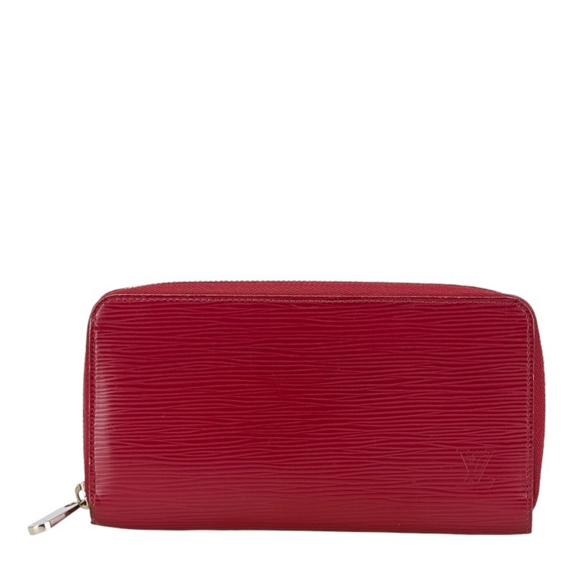 Louis Vuitton Epi Zippy Wallet Round Long M60305 Fuchsia Red Leather Women's LOUIS VUITTON