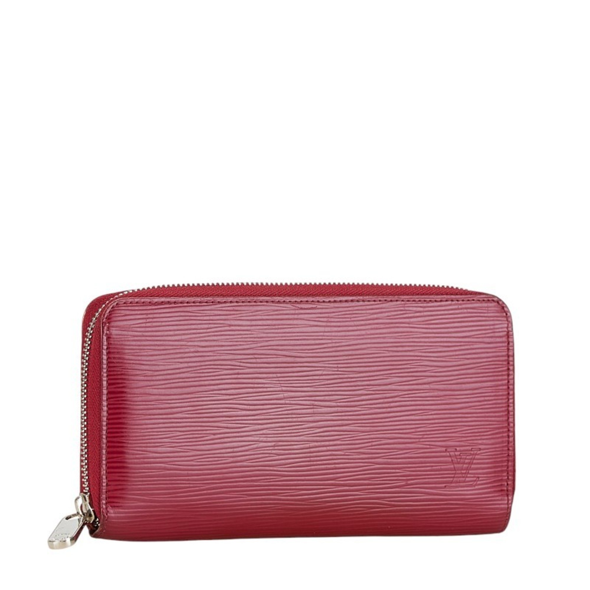 Louis Vuitton Epi Zippy Wallet Round Long M60305 Fuchsia Red Leather Women's LOUIS VUITTON