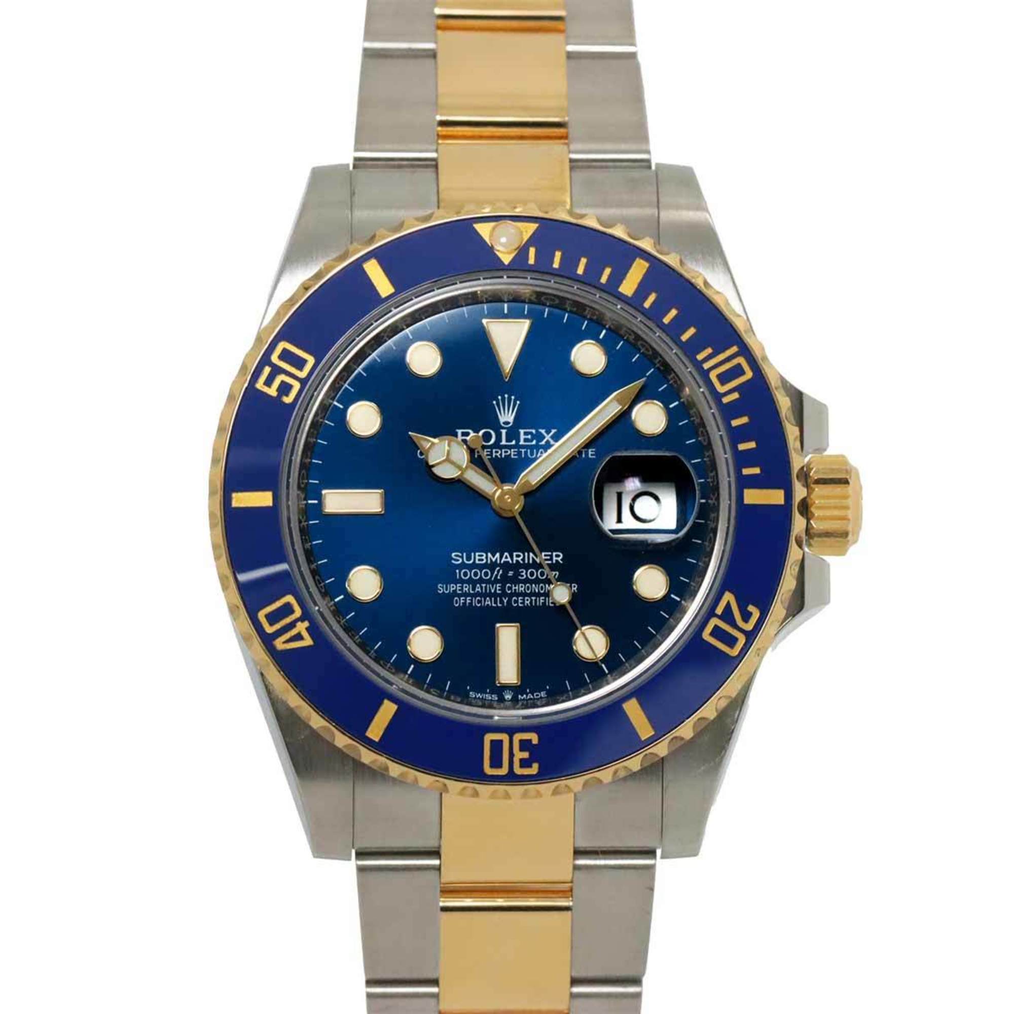 Rolex ROLEX Submariner Date Combi 126613LB Random Number Roulette Men's Watch Blue K18YG Yellow Gold Automatic