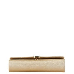 Gucci Chain Shoulder Bag Gold Leather Women's GUCCI