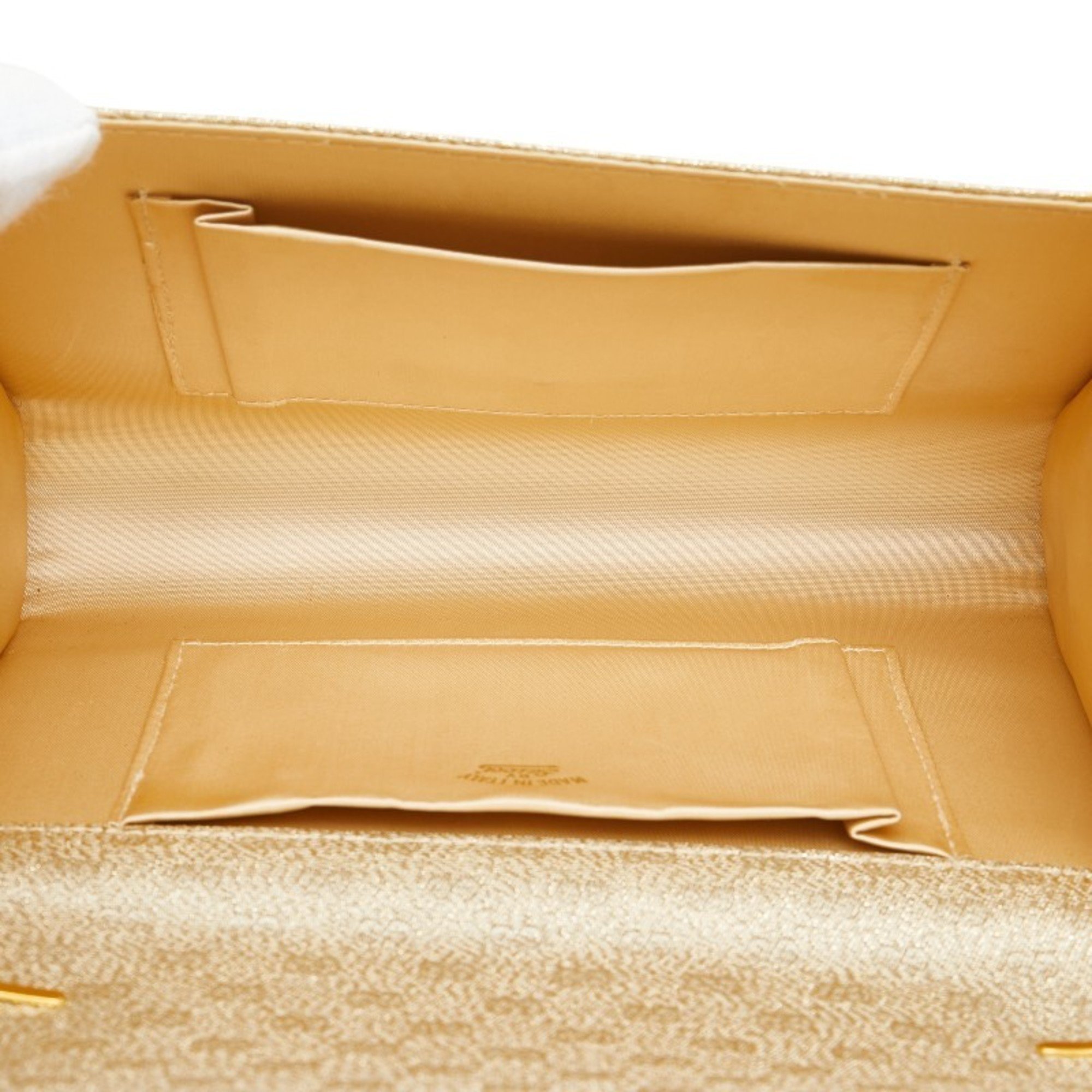 Gucci Chain Shoulder Bag Gold Leather Women's GUCCI