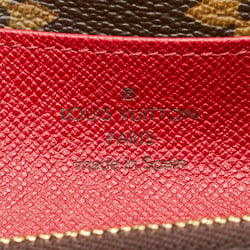 Louis Vuitton Monogram Portefeuille Emily Long Wallet M60697 Brown Fuchsia Red PVC Leather Women's LOUIS VUITTON