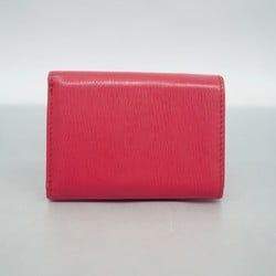 Prada Tri-fold Wallet Saffiano Leather Pink Women's