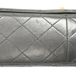 Chanel Shoulder Bag Matelasse Chain Lambskin Black Women's