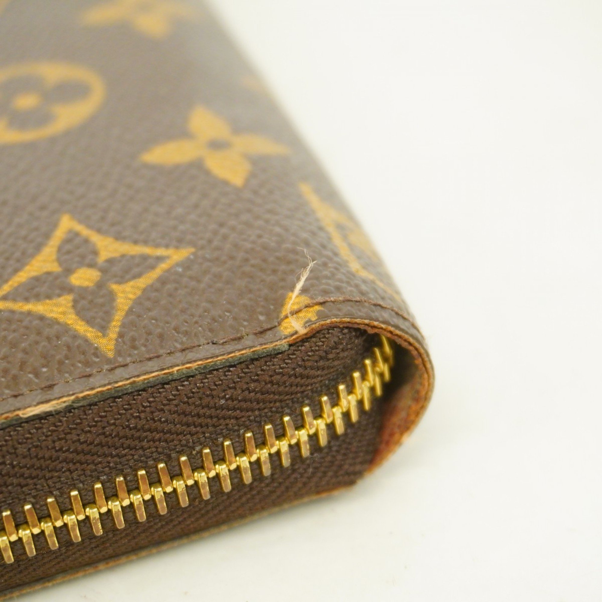 Louis Vuitton Long Wallet Monogram Zippy M60017 Brown Men's Women's