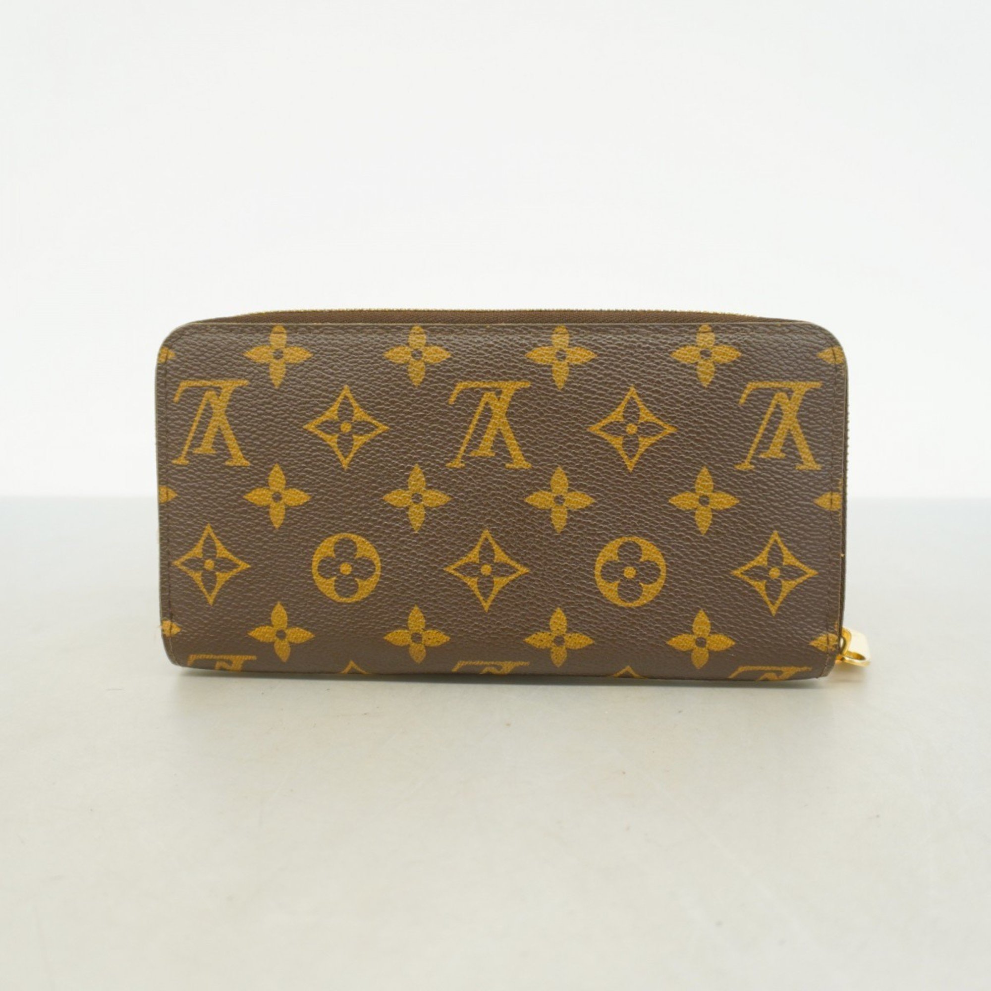 Louis Vuitton Long Wallet Monogram Zippy M60017 Brown Men's Women's