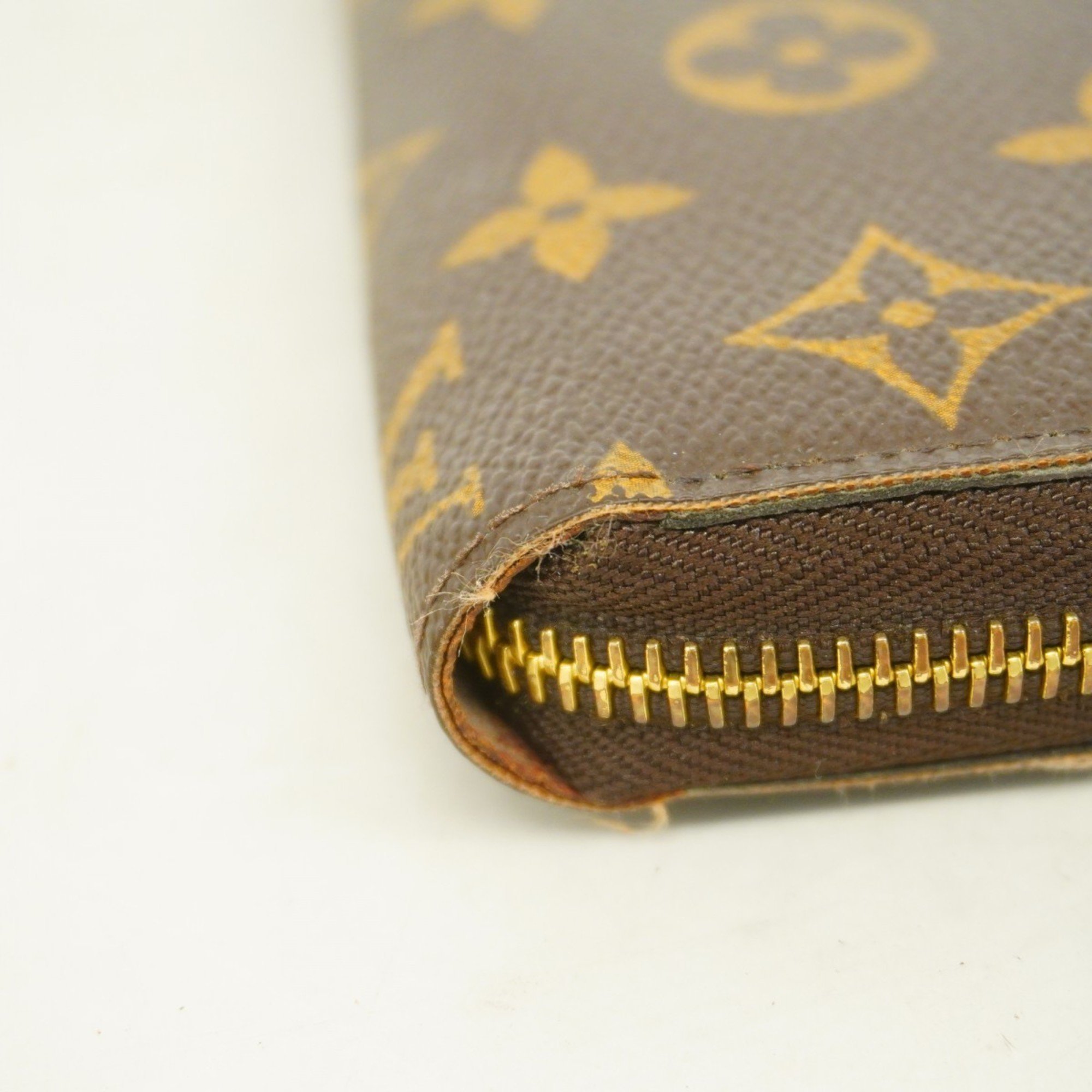 Louis Vuitton Long Wallet Monogram Zippy M60017 Brown Men's Women's