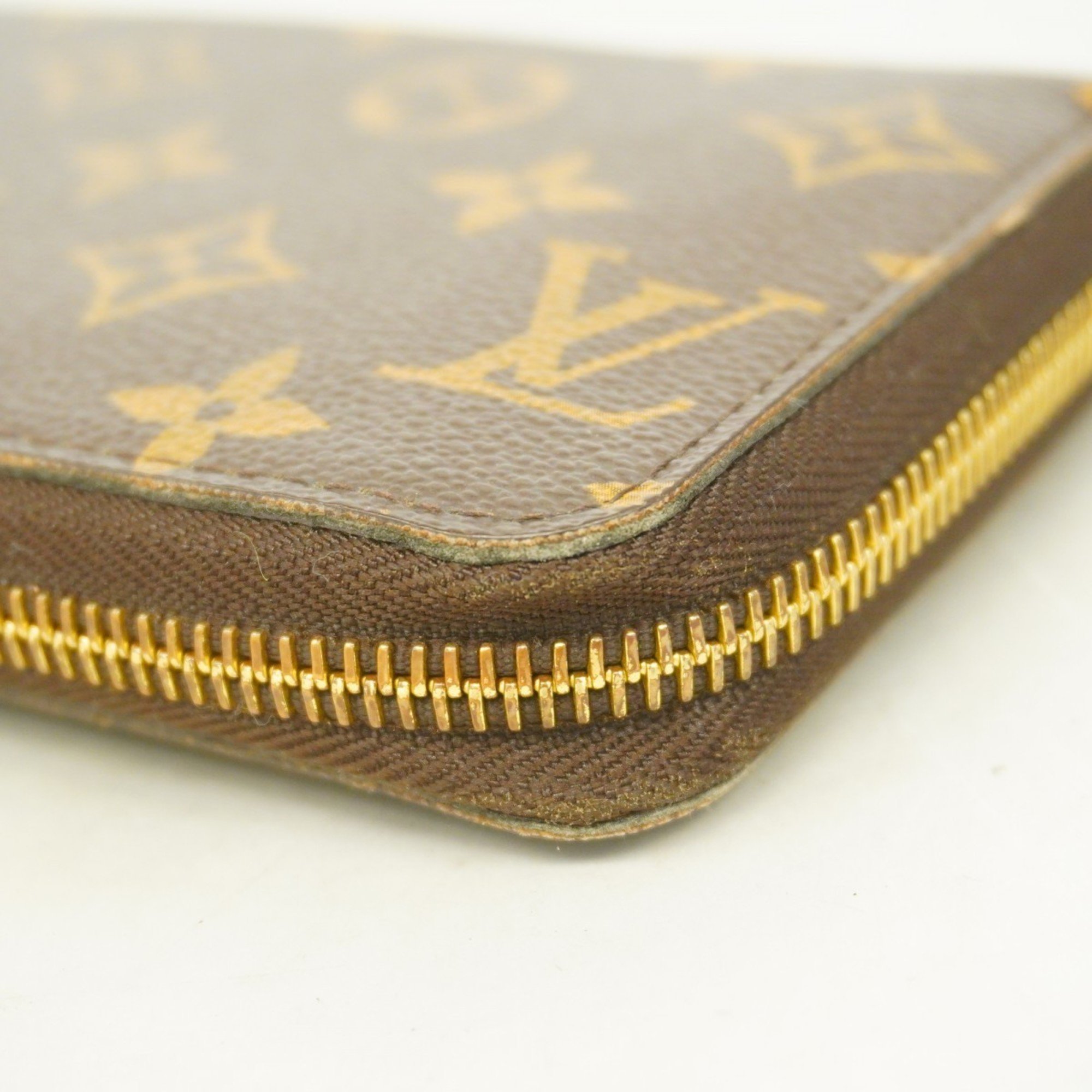 Louis Vuitton Long Wallet Monogram Zippy M60017 Brown Men's Women's