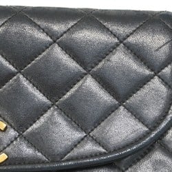 Chanel Shoulder Bag Matelasse Paris Limited Edition Chain Lambskin Black Women's