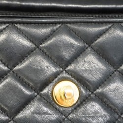 Chanel Shoulder Bag Matelasse Paris Limited Edition Chain Lambskin Black Women's