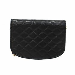 Chanel Shoulder Bag Matelasse Paris Limited Edition Chain Lambskin Black Women's