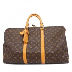 Louis Vuitton Boston Bag Monogram Keepall 50 M41426 Brown Men's Women's