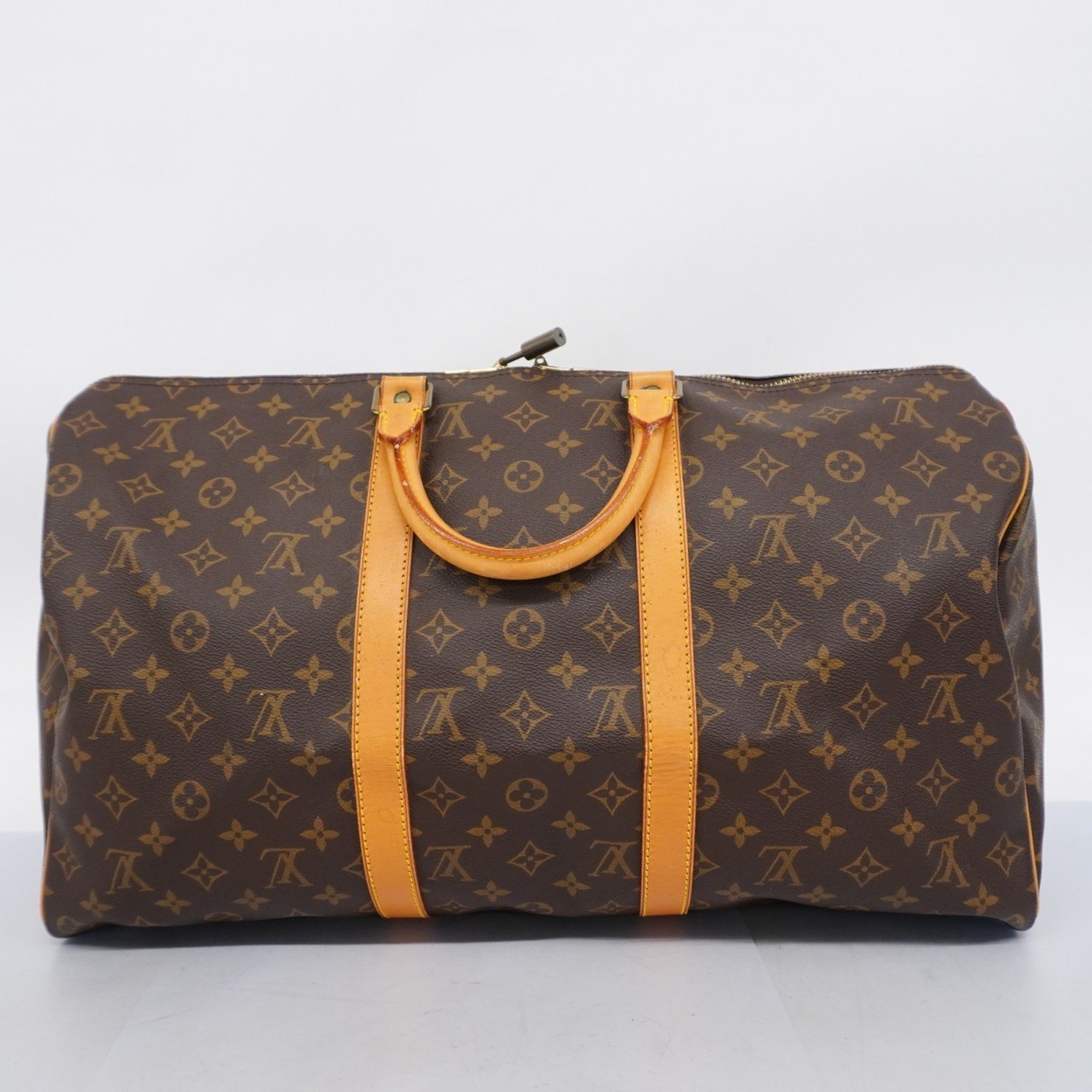 Louis Vuitton Boston Bag Monogram Keepall 50 M41426 Brown Men's Women's