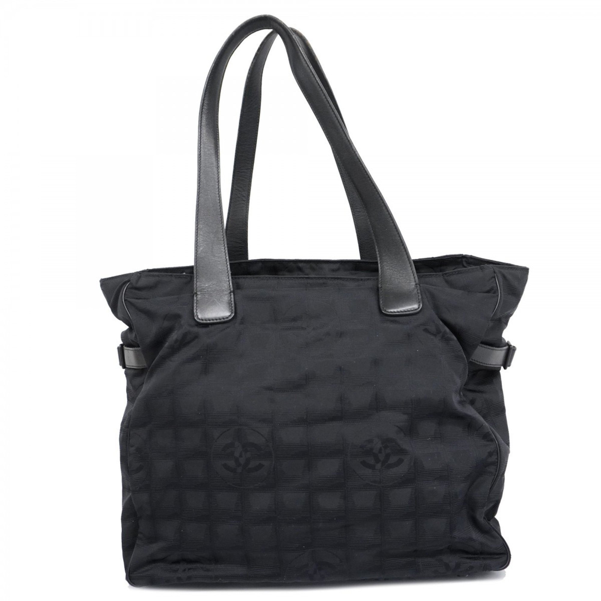 Chanel Tote Bag New Travel Nylon Black Ladies