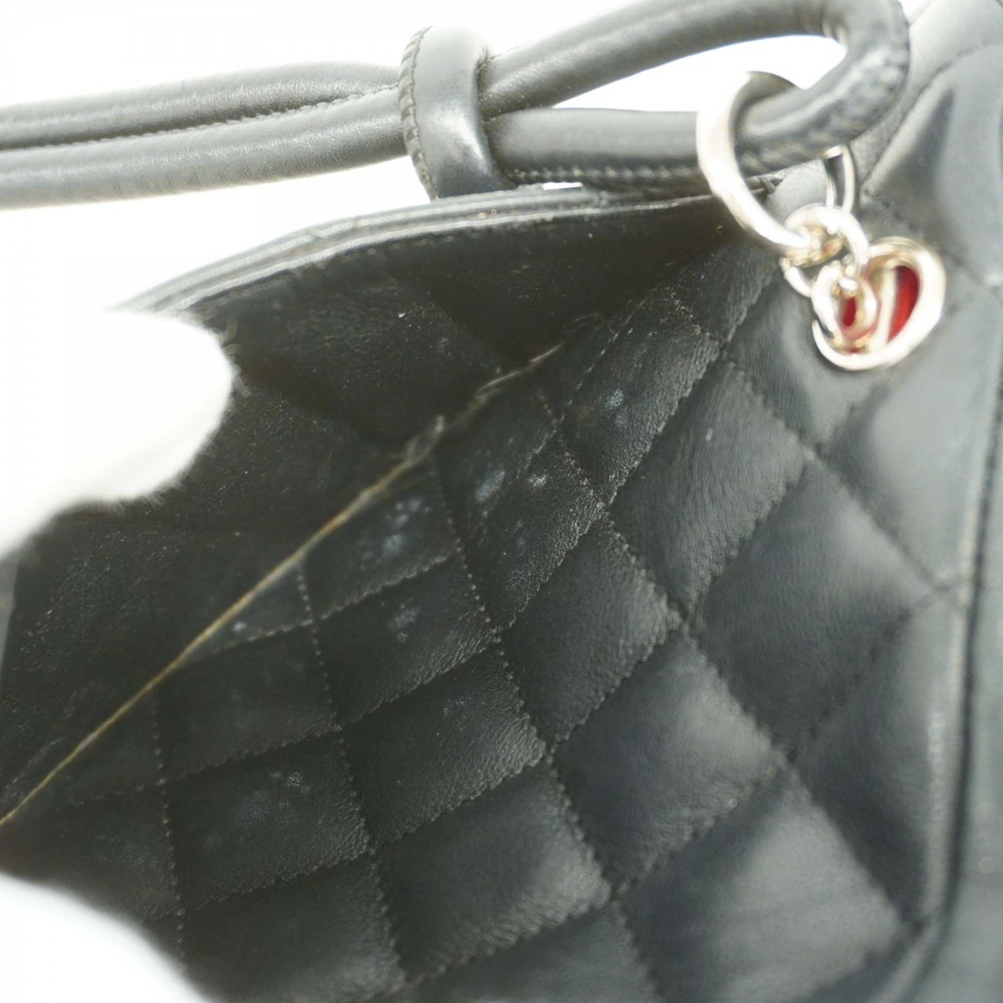 Chanel Shoulder Bag Cambon Lambskin Black Women's