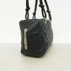 Chanel Shoulder Bag Cambon Lambskin Black Women's