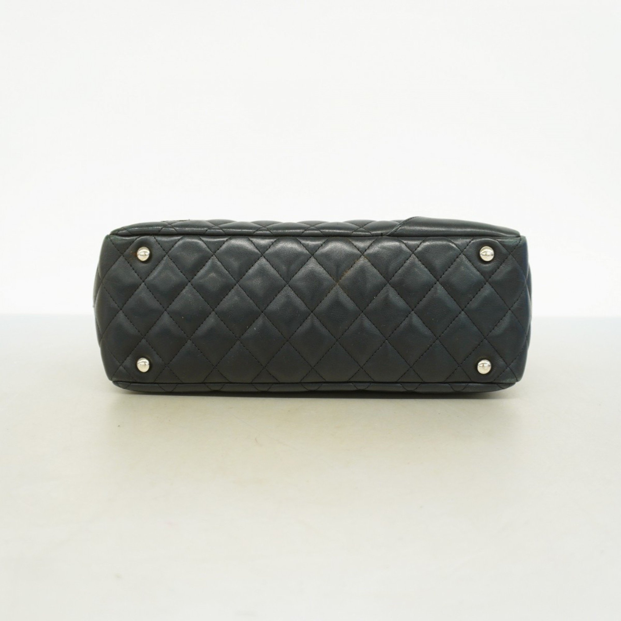 Chanel Shoulder Bag Cambon Lambskin Black Women's