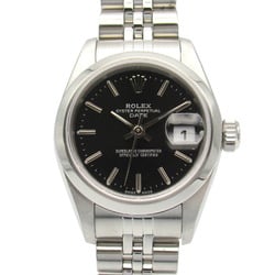 Rolex ROLEX Perpetual Date Y Series Wristwatch Stainless Steel Ladies Black BK BA 79160