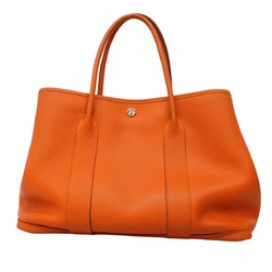 Hermes Tote Bag Garden PM Country Orange Bobby T Engraved Ladies