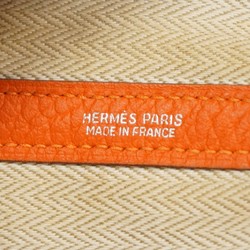 Hermes Tote Bag Garden PM Country Orange Bobby T Engraved Ladies