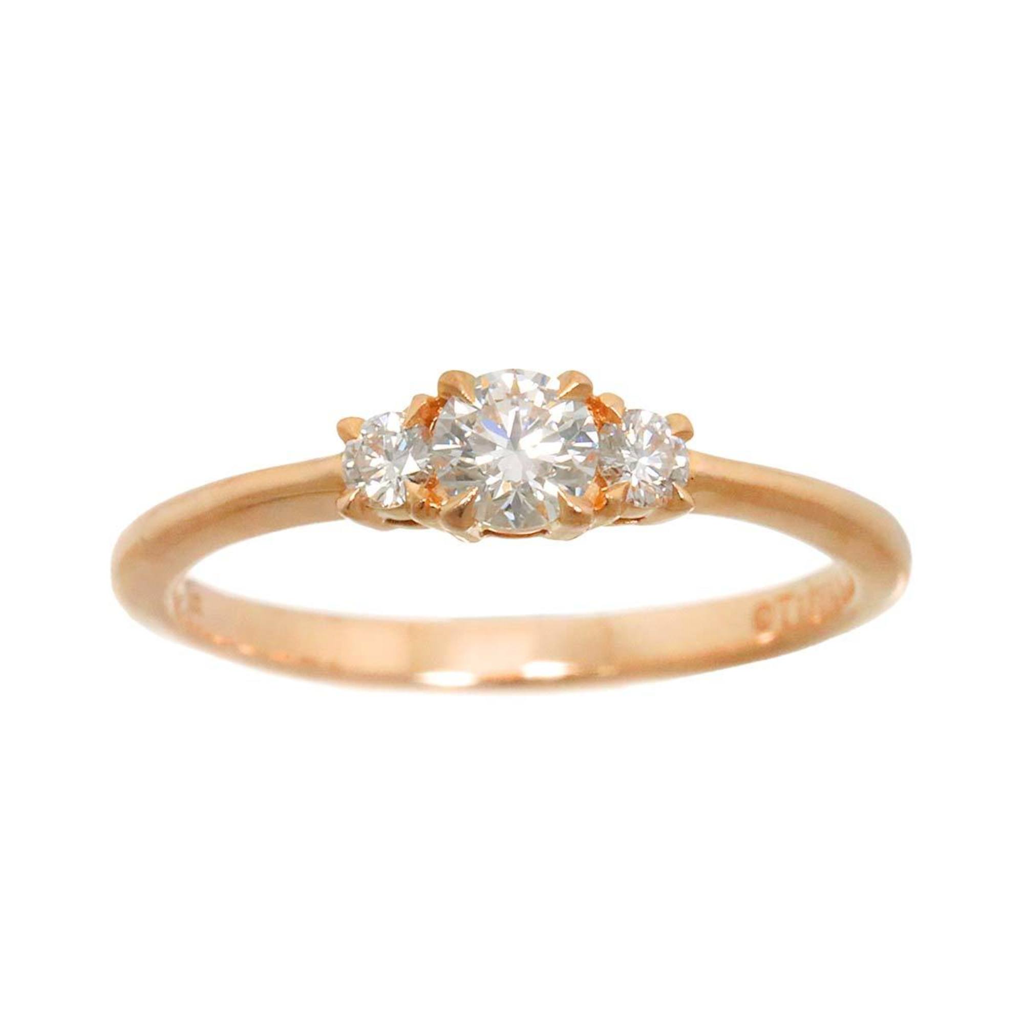 Tiffany & Co. By the Yard Ring Diamond 0.15ct 0.07ct K18 PG Pink Gold 750